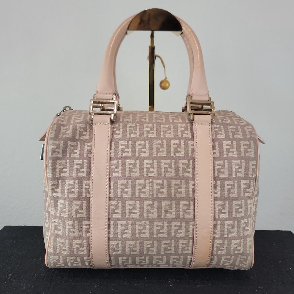 FENDI Vintage Zucchino Forever Bauletto Boston Bag